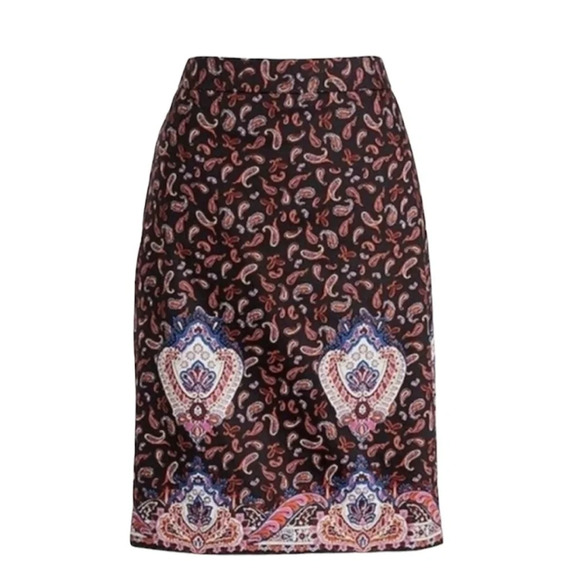 J Crew women’s Multi Paisley The Pencil Skirt Sz 2 - Picture 12 of 12